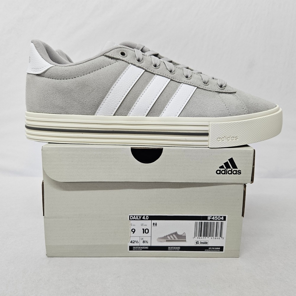 Adidas Daily 4.0 Skateboarding Shoes IF4504 Gray White Men's Size 9 - Picture 3 of 11